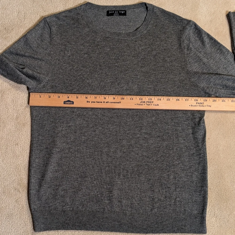Just No‎ Logo brand silk and wool long sleeve crew neck sweater | Size L
